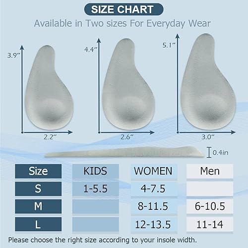 Miniatura 6 de Plantillas de supinación y plantillas de sobrepronación, gel adhesivo reutilizable insertos de zapatos correctivos mediales y laterales para
