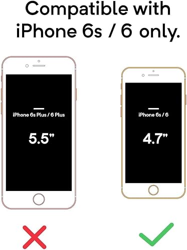 Miniatura 7 de Fingic Funda para iPhone 6/6S, cuerpo completo 3 en 1 híbrida de policarbonato duro y silicona suave, resistente, resistente, a prueba de golpes,