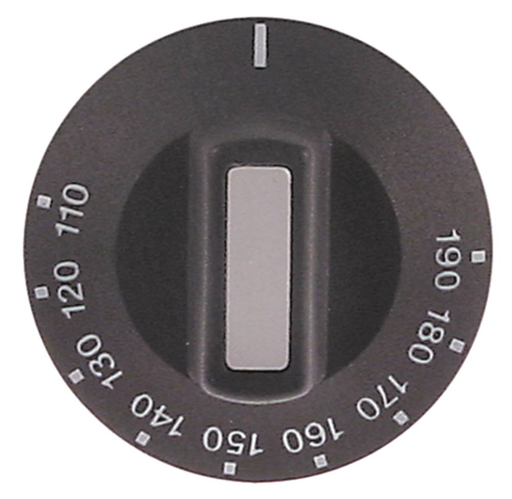 Haka Knebel für Thermostat ø 60mm 90-180°C für Achse ø 6x4,6mm schwarz Haka Knebel für Thermostat ø 60mm 90-180°C für Achse ø 6x4,6mm schwarz