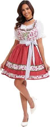 Dirndl Damen Für Oktoberfest - Trachtenkleid Mit S Produktbild-Vorschau 9