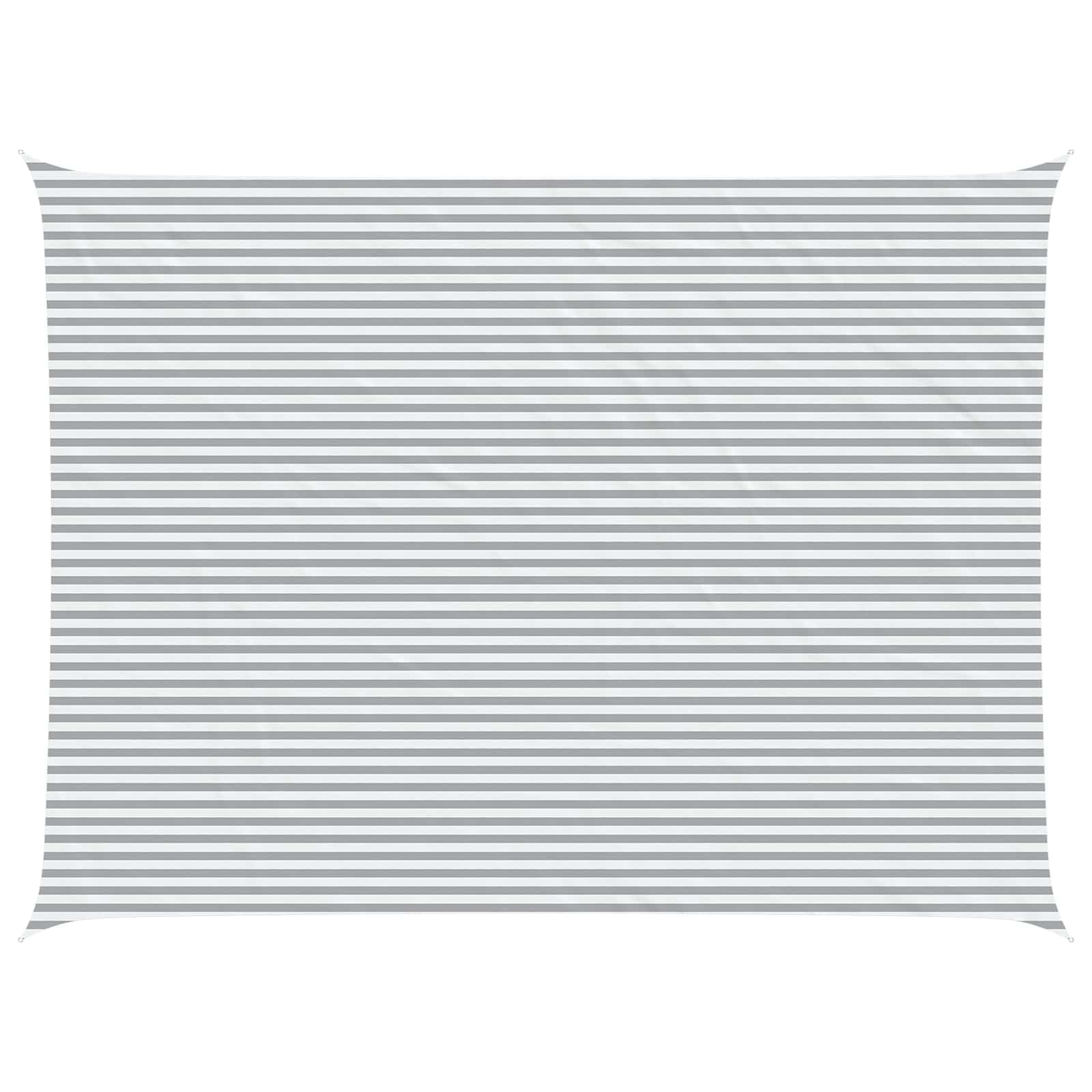 vidaXL Sun Shade Sail Light Grey and White 8 x 6 m, Outdoor Shade, UV-Resistant, Rectangular Canopy, Polyester Cover, Modern Terrace, Water Resistant Poolside — image 1
