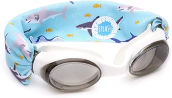 Splash Place KIDS SWIM GOGGLES with Fabric Strap | Tangle-Free Swimming Goggles for Kids