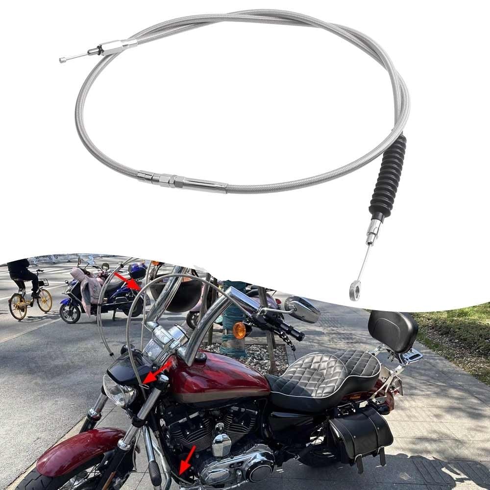 przepustnica sprzęgło Linka sprzęgła w oplocie ze stali wolframowej o długości 180 cm do motocykla Harley Sportster 883/1200 Super Low Iron 883 z lat 2011-2015