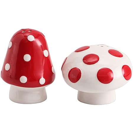 Bico Gnome Mushroom Salt & Pepper Shaker Set, Dishwasher Safe