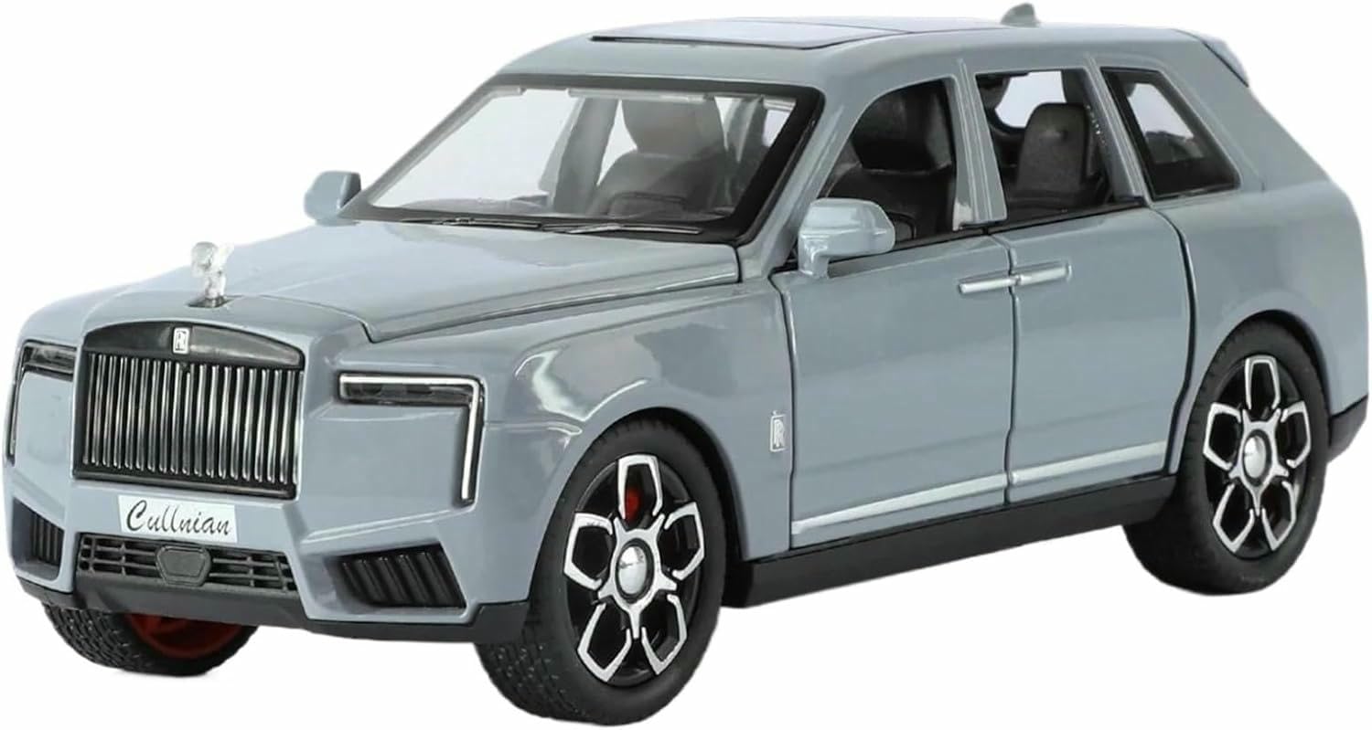Deaver Silver Diecast 1: 32 For Rolls-Royce For Cullinan Scale Alloy Car Models Realistic Pre-Built Finished Vehicle Model Display(Silver)