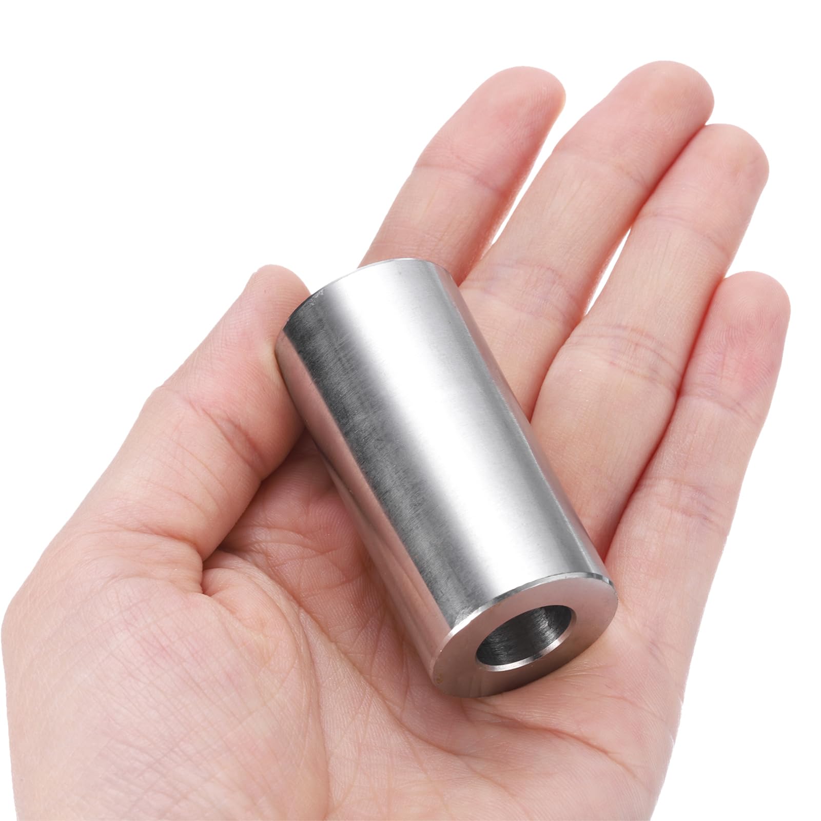 QUARKZMAN 10 sztuk wsporników dystansowych ze stali nierdzewnej 1/2" otwór x średnica zewnętrzna 1" x długość 2" tuleja dystansowa z gładką powierzchnią okrągła do śrub, śrub i prętów 1/2"