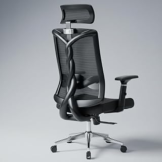 Ergo throne Spiralflex Ergonomic Office Chair for Work | Multi-Lock Synchro Tilt Mechanism | 4 Year Warranty | 3D Armrest... Price In India