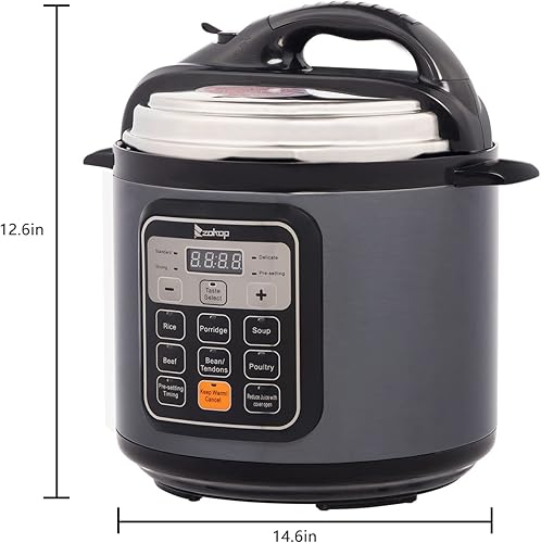 Miniatura 7 de 1000W Push-button stainless steel electric pressure cooker 13 in 1 cooking mode Stainless steel color