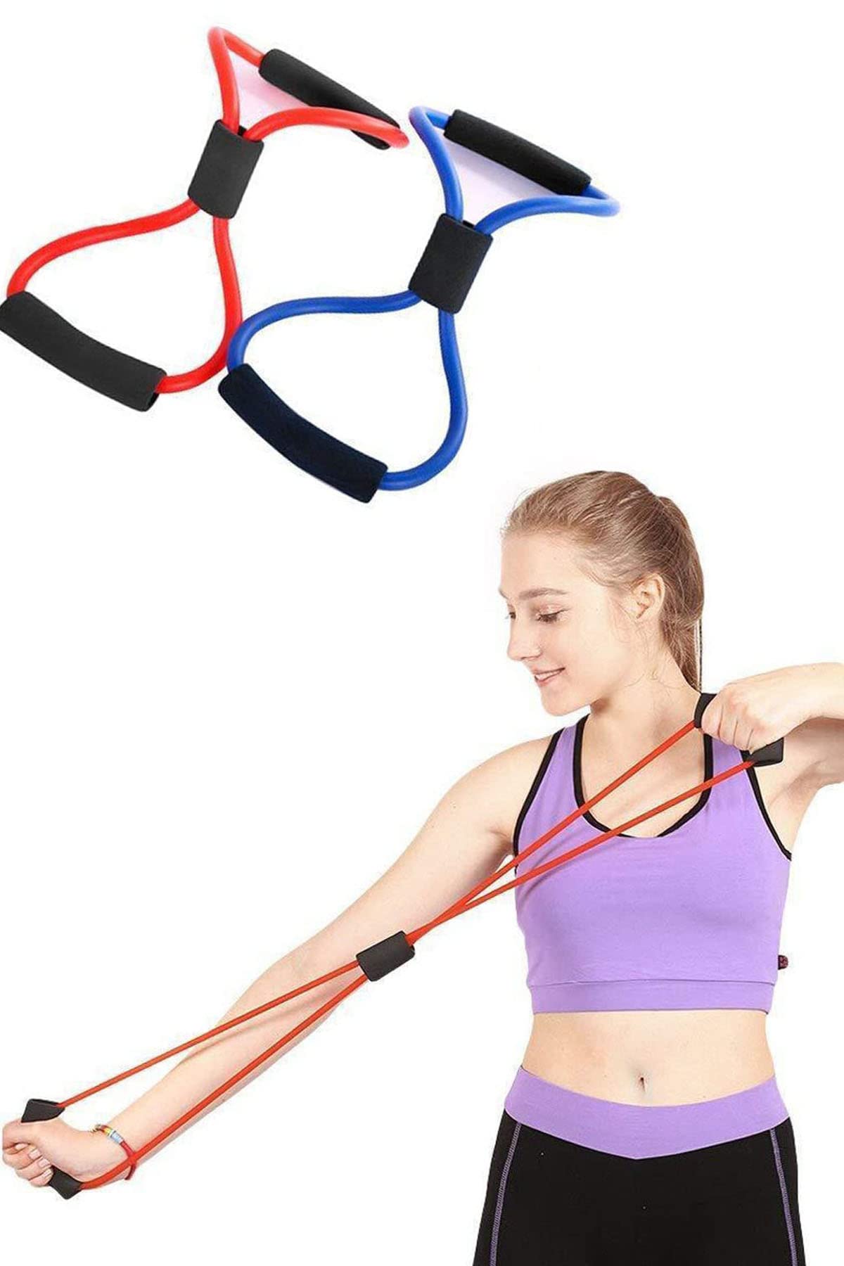 Pilates Direnç Lastiği Jimnastik Spor Lastik Egzersiz Yoga Plates Sırt