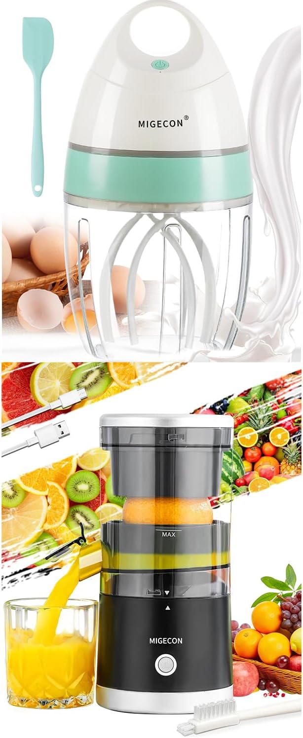 HOT DEAL Electric Egg Beater Bundle with Citrus Juicer Machines