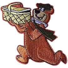 Yogi Bear Holding Basket 3" Tall Embroidered Costume Patch Y
