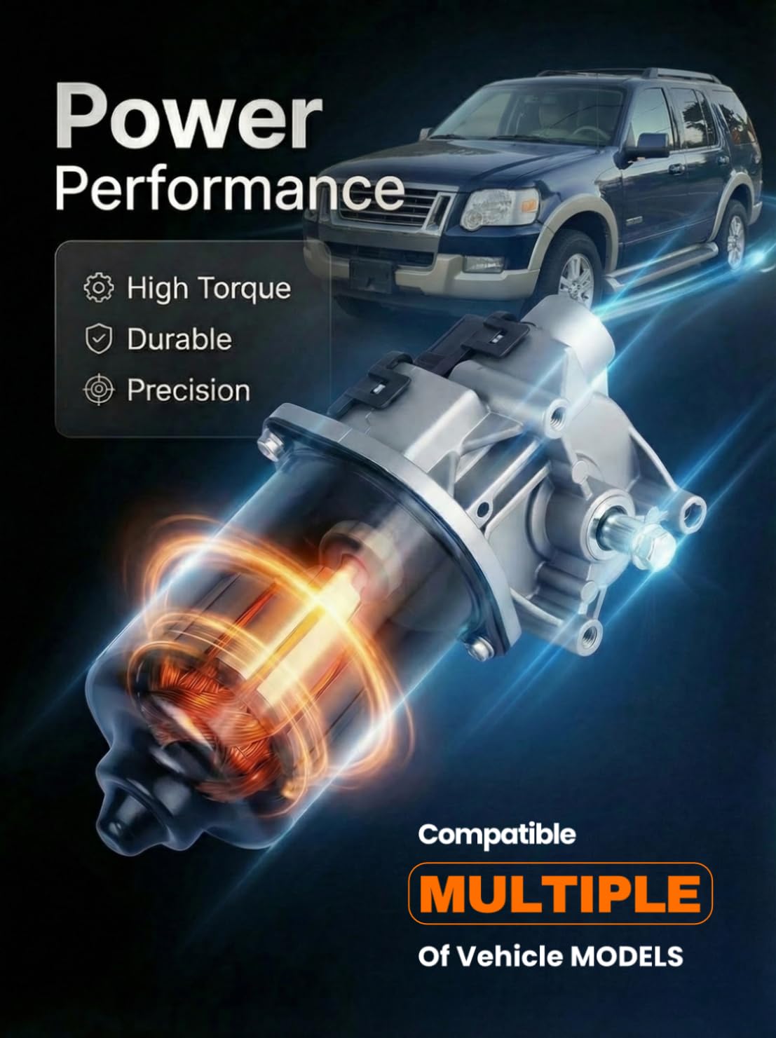Direct Fit 12-Pin Front Windshield Wiper Motor Ford 2002-2007 F-150 2005-2007 Mustang 2002-2006 Expedition Explorer 03-07 Lincoln Navigator Town Car 02-07 Mercury Mountaineer OEM#2C3Z17508AA