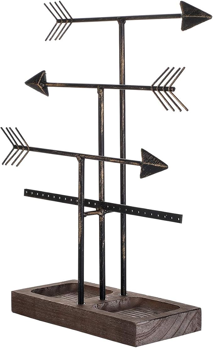 Necklace Holder Jewelry Organizer Jewelry Stand 3 Plus 1 Tier Tabletop