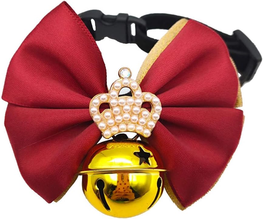 MOUISITON Cat Collar for Red Christmas with Bells,Personalized Cat Safety Collars with Breakaway Safety Release Buckle and Adjustable…