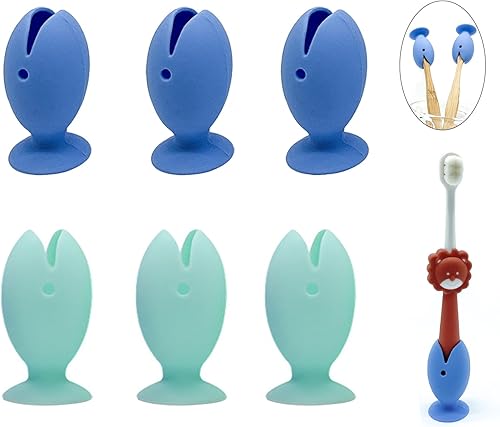Cubierta de cabeza de cepillo de dientes de pie, Tapa protectora de silicona para niños,Soporte de ventosa de cepillo de dientes de viaje,Funda