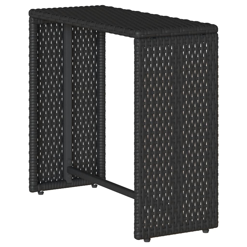 5-częściowy zestaw ogrodowy z poduszkami, składany, czarny, meble patio rattan PE, modułowy narożnik ogrodowy z myjką, odporny na UV, taras balkon, 2 fotele 2 pufy stolik, łączna 110 kg na siedzisko