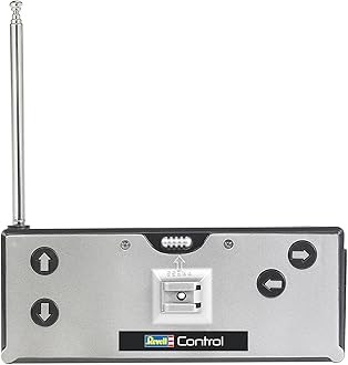 Revell Control 23561 Mini Remote Control Car Racing Car Blue, With 27 MHz Control, In a Can Container, Includes Traffic Cones, 8cm in length