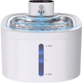 Cat Water Fountain Wireless: 118oz/3.5L Battery Operated Pet Water Fountain for Cats Indoor with Motion Sensor, Quiet Automatic Fountain with Stainless Steel Tray(2Filters)