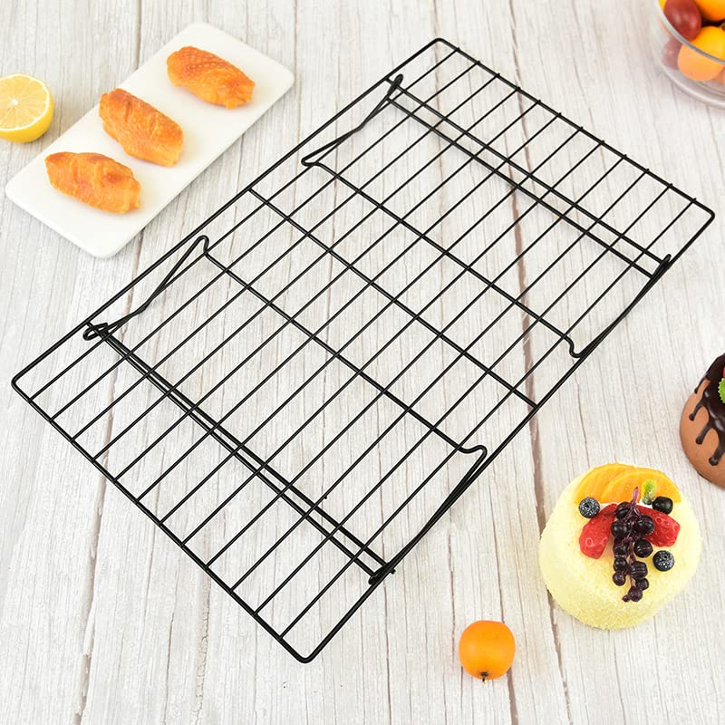 Acobonline Grille à Pâtisserie, Volette, 3 niveaux, Aluminium, Noir, Anti-Adhérent - À utiliser individuellement ou à empiler pour économiser de l'espace dans la cuisine. Noir - Image 6