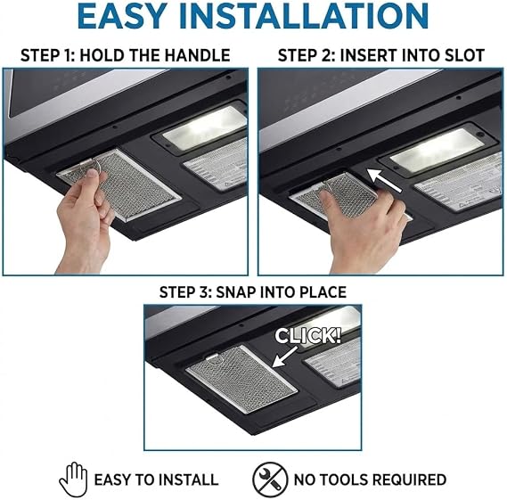 Microwave Filter Set for GE JVM7195SK6SS,JVM7195EK5ES, JNM7196DK5BB,JVM7195DK5WW, PNM9216SK5SS,JNM7196SK6SS (grease and charcoal filter)