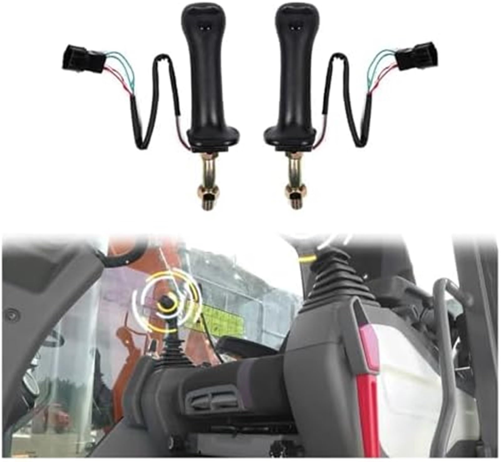 Joystick do wózka widłowego 3 przyciski, zespół joysticka do koparki, uchwyt przekładni, do DX150 215 225 300 370-9C lewy Dźwignia sterowania koparką