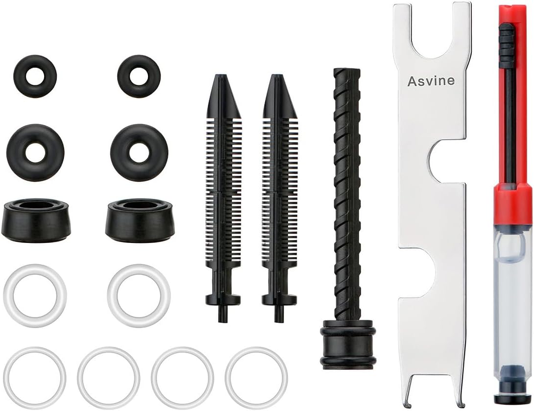 Asvine Vacuum and Piston Fountain Pen Accessories, Repair Parts Kit, O-Rings, Gaskets, Piston Rod, Grease, Feeds, Wrench