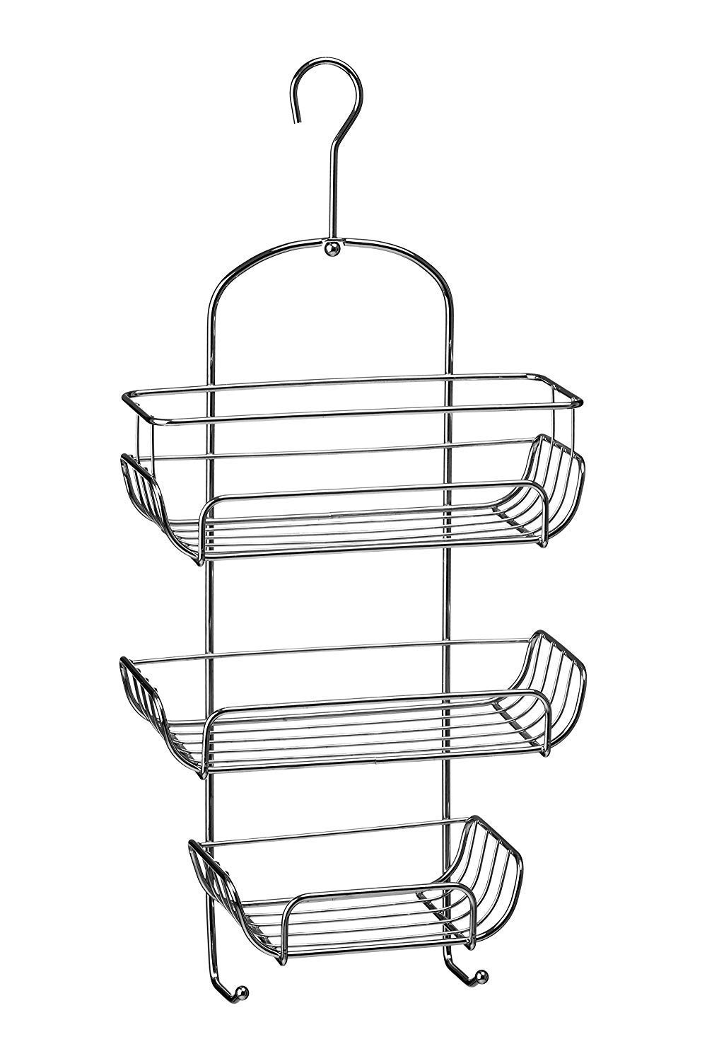 INDIAN DECOR. 31010 Classic 3Tier Chrome Wire Shower Caddy (52 x 25 x