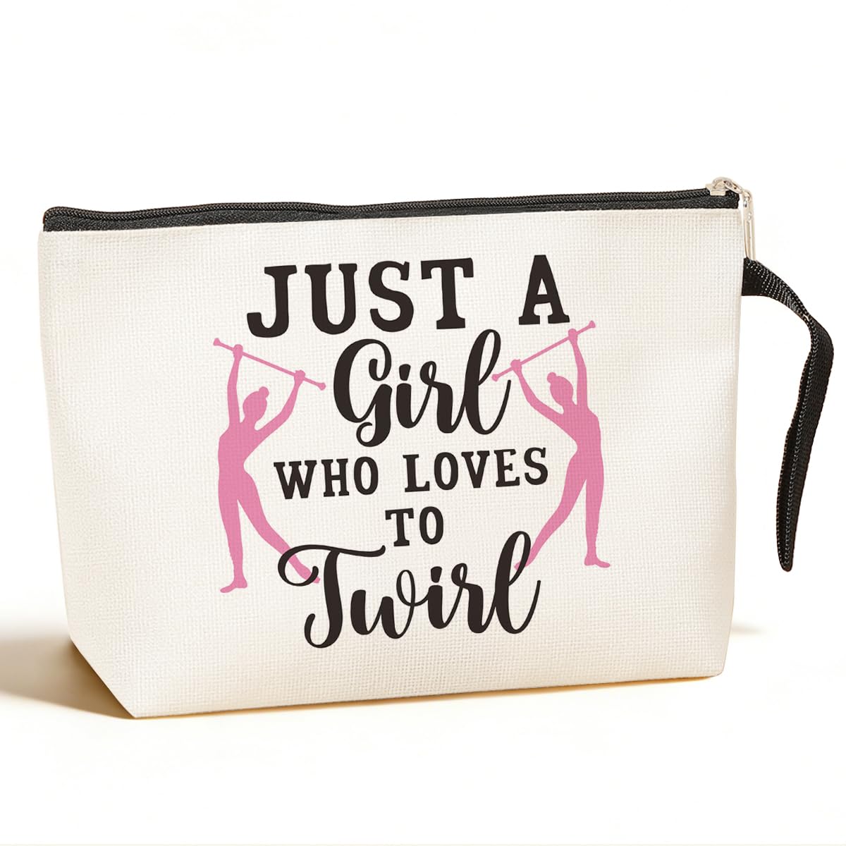 Baton Twirling Gift Cosmetic Bag Baton Gifts Twirling Toiletry Bag Graduation Funny Makeup Bag Gymnastic Gifts Birthday Gifts for Women Teens Girls Girlfriend Twirler Gymnast Twirling Lover Sister