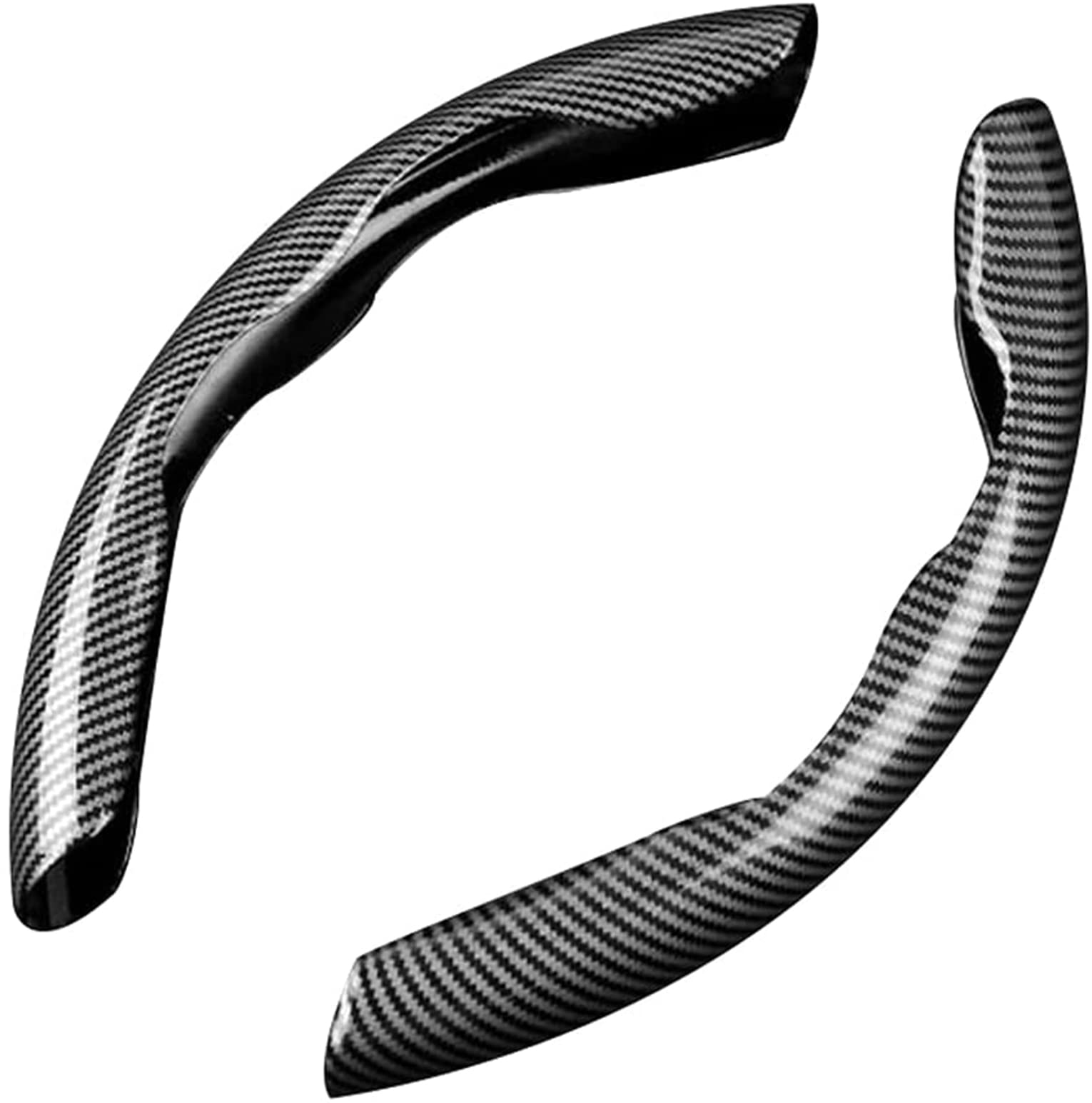 ELECDON Car Steering Wheel Cover Carbon Fiber Universal Automobile Interior Accessories Sport Carbon Fiber Car Steering Wheel Cover Non-Slip Car Wheel Protector Universal for Diameter 38cm(15"")