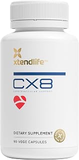 Xtendlife CX8 Heart Health Supplement for Cardiovascular Support, Circulation, and Arterial Health - with Vitamin K2 MK7, D3, Tocotrienols, and Sea Buckthorn-30 Day Supply