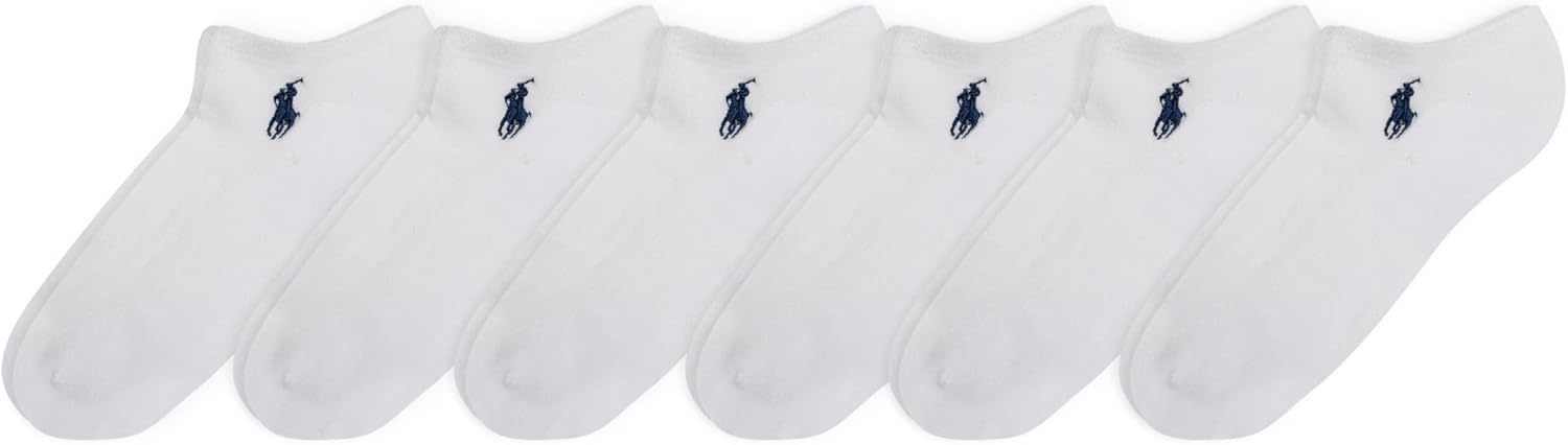 POLO RALPH LAUREN Women's Classic Sport Flat Knit Low-Cut Socks (6-Pack)