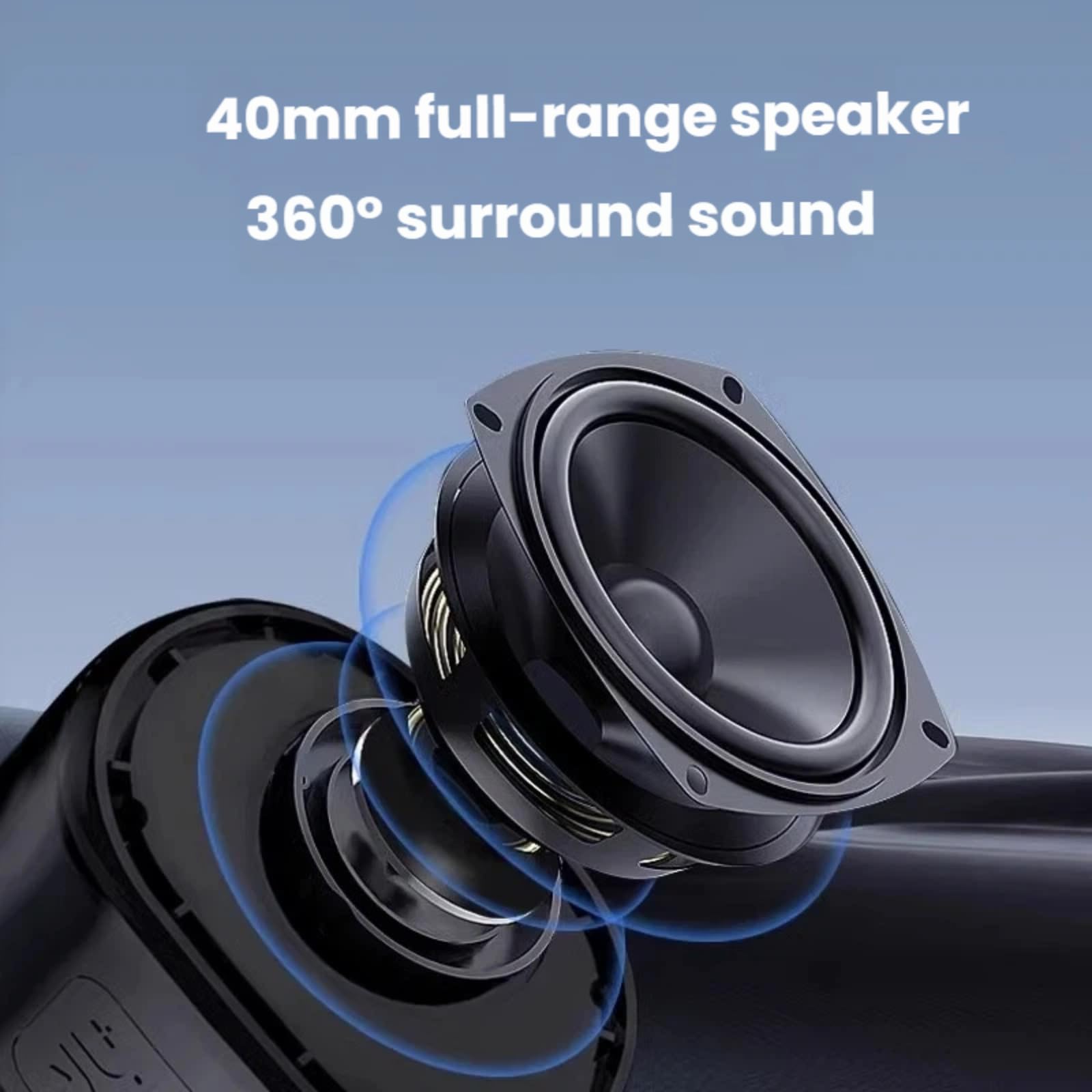 Mini haut-parleur Bluetooth portable avec batterie 1200 mAh, 12 heures d'autonomie, Bluetooth 5.0, base en silicone antidérapante pour les voyages et l'utilisation quotidienne