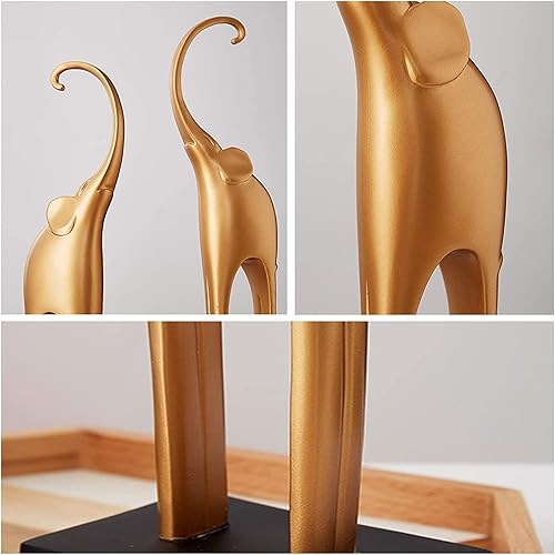 Miniatura 4 de Escultura de estatua de mesa, escultura de estilo simple y lujoso, decoración de elefante, sala de estar, entrada, gabinete de vino, estatua de