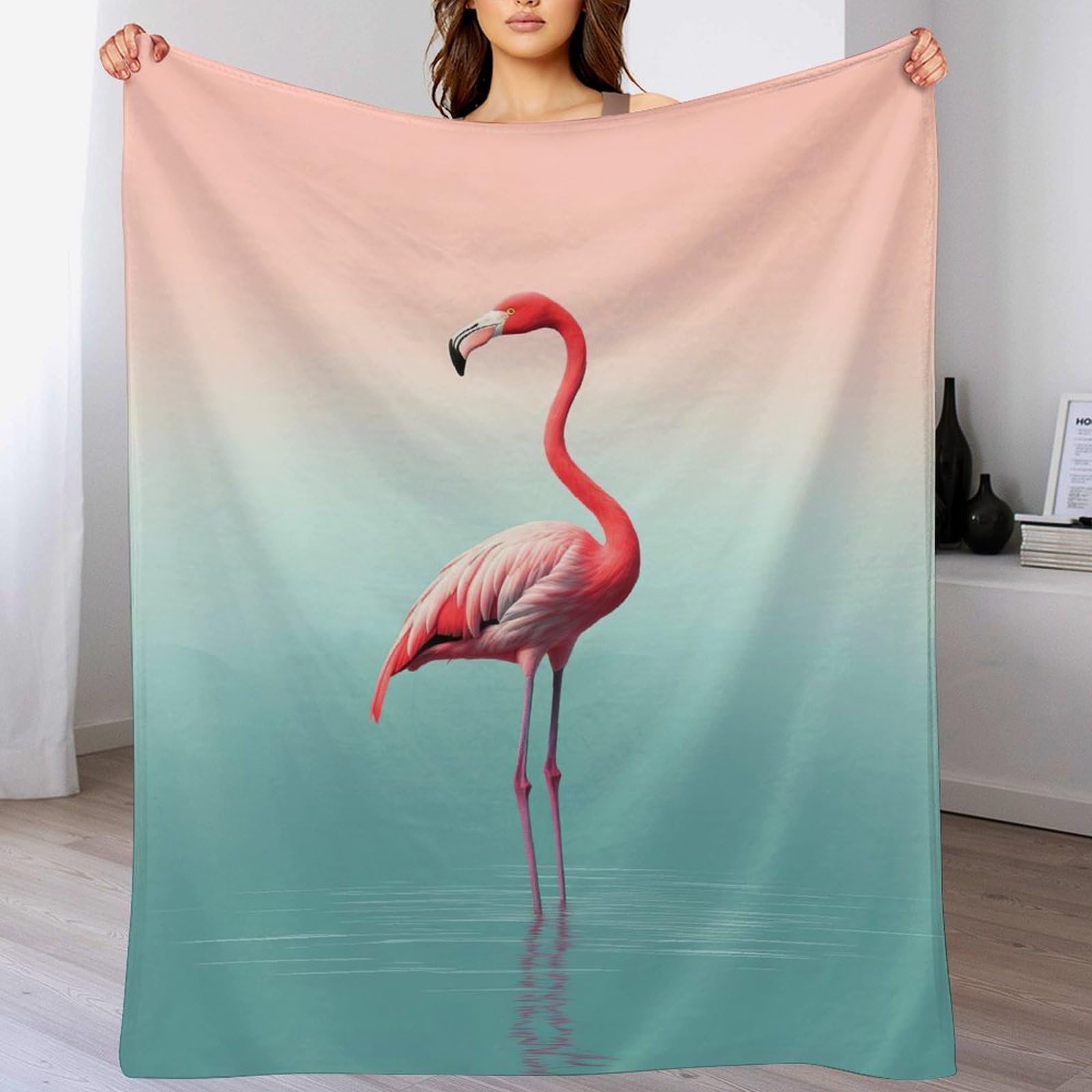 Couverture flamant rose plaid de canapé pour les soirées cocooning