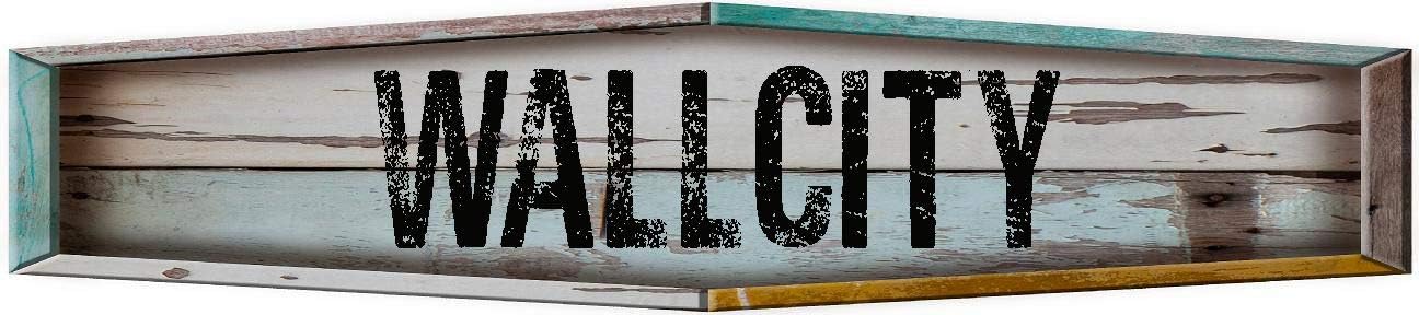WALLCITY Teal Diamond 8" Shaped Weathered Painted Wood Look Magnet for use on Any Steel Surface