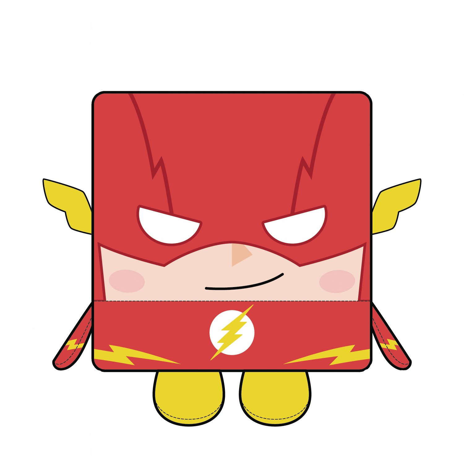 Wish Factory Kawaii Cube DC: The Flash Plush, Medium
