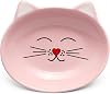 Park Life Designs Oscar Cat Dish Feeding Bowl, 4-Ounce, Ceramic, Pink