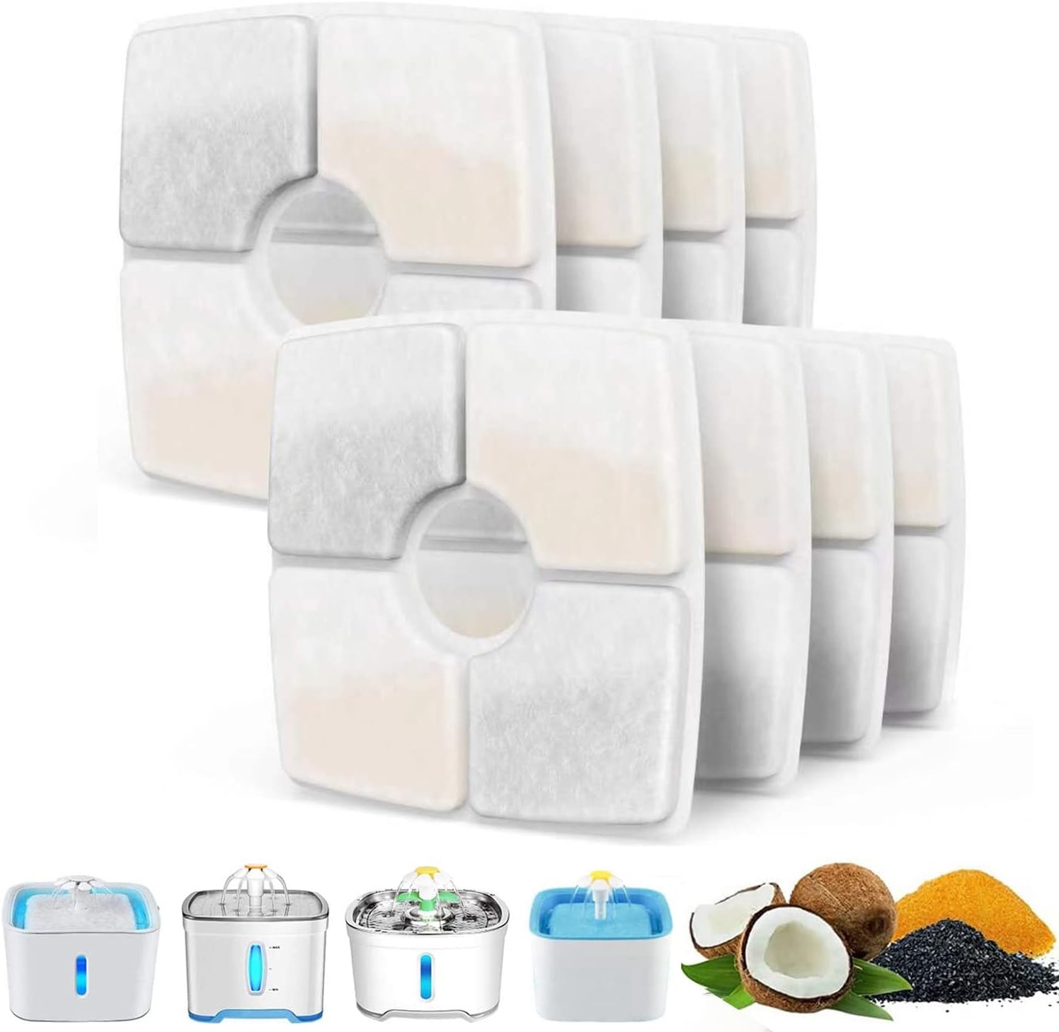 40-Pack PETLIBRO Cat Water Fountain Filters - Compatible With PLWF005/PLWF115 Models