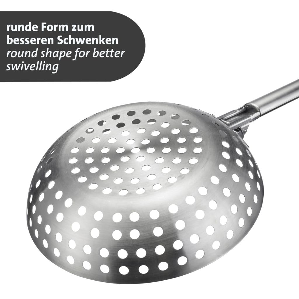 Westmark Wok de parrilla – ideal para preparar grandes cantidades de deliciosas verduras a la parrilla, duradero, apto para lavavajillas – acero inoxidable