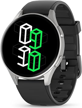 Smart Watch for Men Women Answer/Make Calls - 1.32" AMOLED Matte Black Fitness Tracker with GPS & Alexa, 5ATM Waterproof Activity Monitor, Heart Rate/Sleep/SpO2, Sports Watch for Android iPhone