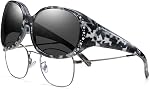 HAOLOTA Lunettes de soleil polarisé pour femmes avec verres de prescription en Strass