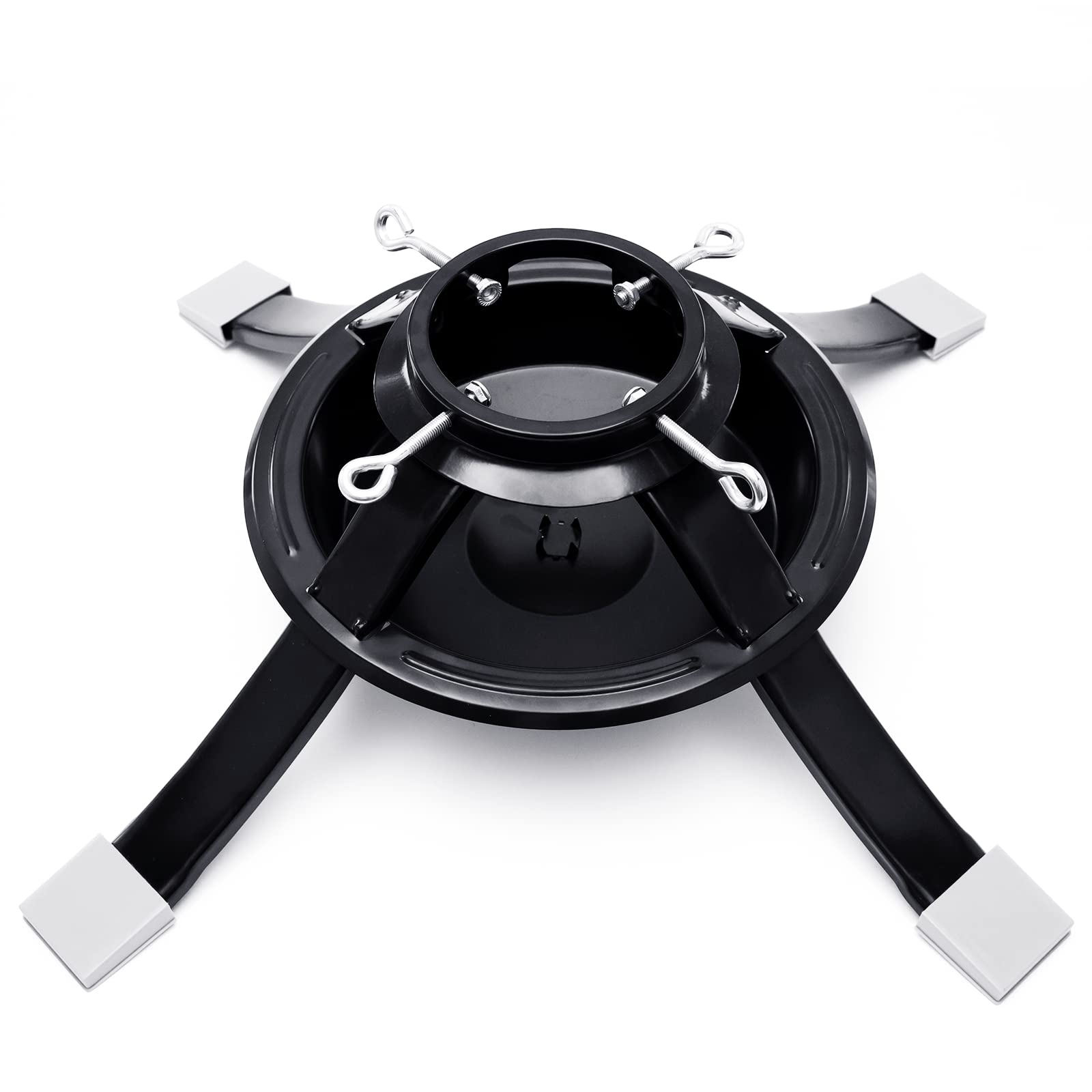 Large Real Christmas Tree Stand for Live Tree,Metal Christmas Tree Base Stand Fits for 2-Inch to 4.8-Inch Trunk,1-Gallon Water Capacity(Size L)