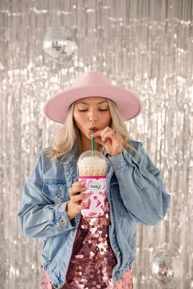 Swig Life Medium Iced Cup Coolie, Standard 22oz Iced Coffee Cup Insulator Sleeve with Handle, Neoprene Insulated Coolie Keeps Drinks Cold (Wild Thing) - Image 4