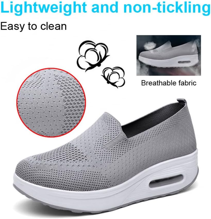 IXII Women's Trainers Orthopaedic Platform Trainers, Air Cushion Non-Slip Walking Shoes Women's Air Cushion Lightweight Breathable Running image 5