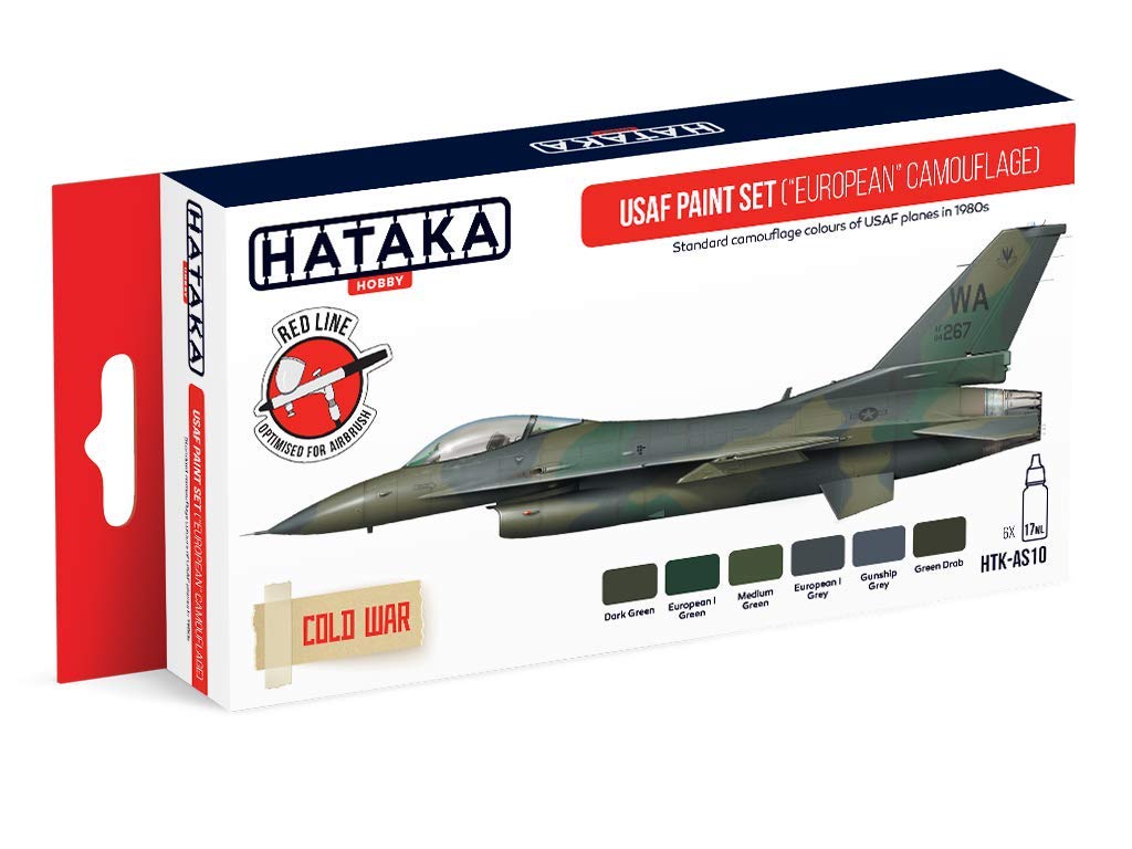 Hataka Hobby Htk-As10 Usaf Paint Set (European Camouflage)