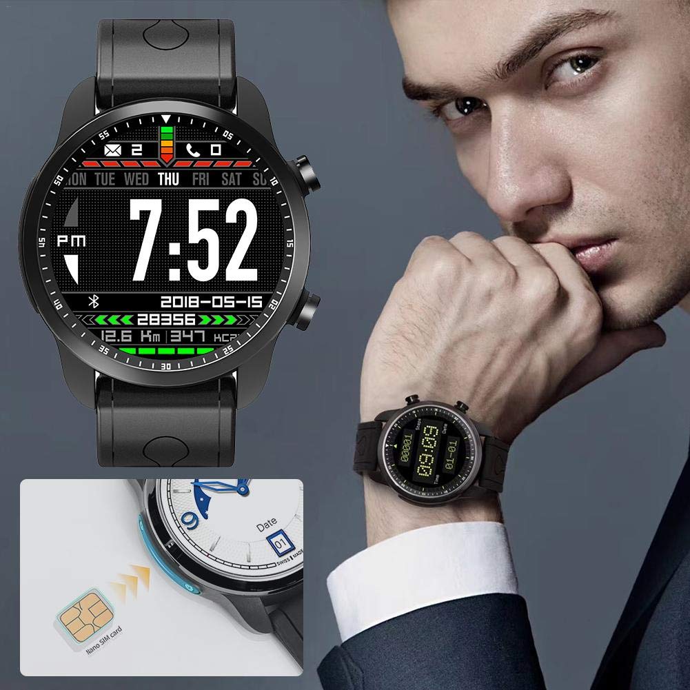Montre Intelligente Bluetooth 1.3 Pouces Android 6.0 KC03 4.0 Bluetooth 4G LTE 620mAh GPS Homme 1Go + 16Go Écran LCD IPS Compatible avec iPhone et Android