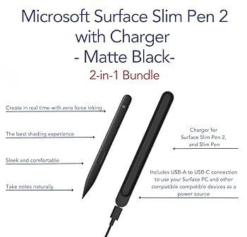 Microsoft Surface Slim Pen 2（マットブラック） Amazon.co.jp: Microsoft Surface Slim Pen 2 マットブラック