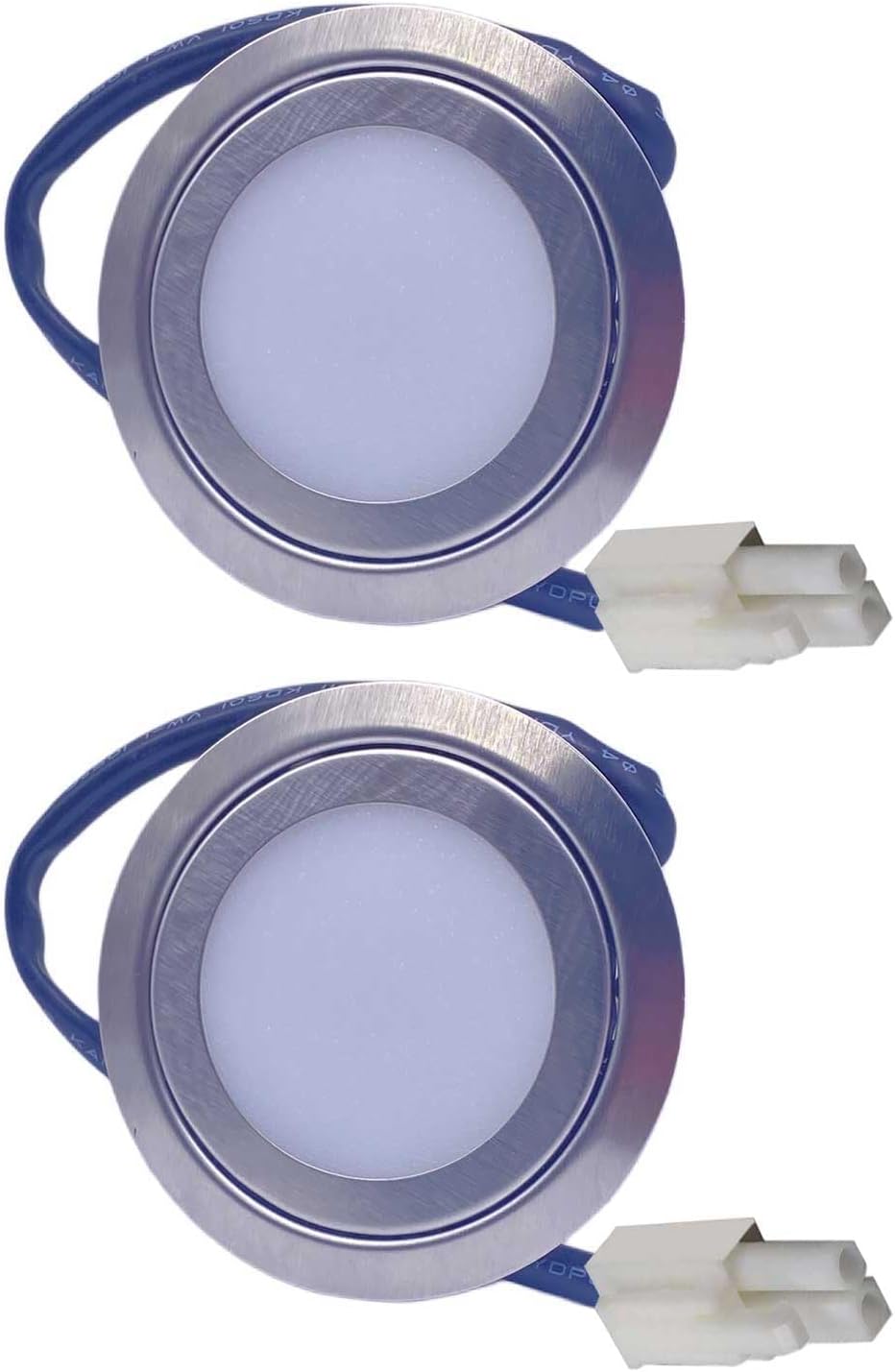 2x DC 12V Kitchen Stove Light 1.5W for 60mm/2.50in Hole，Warm White 3000K