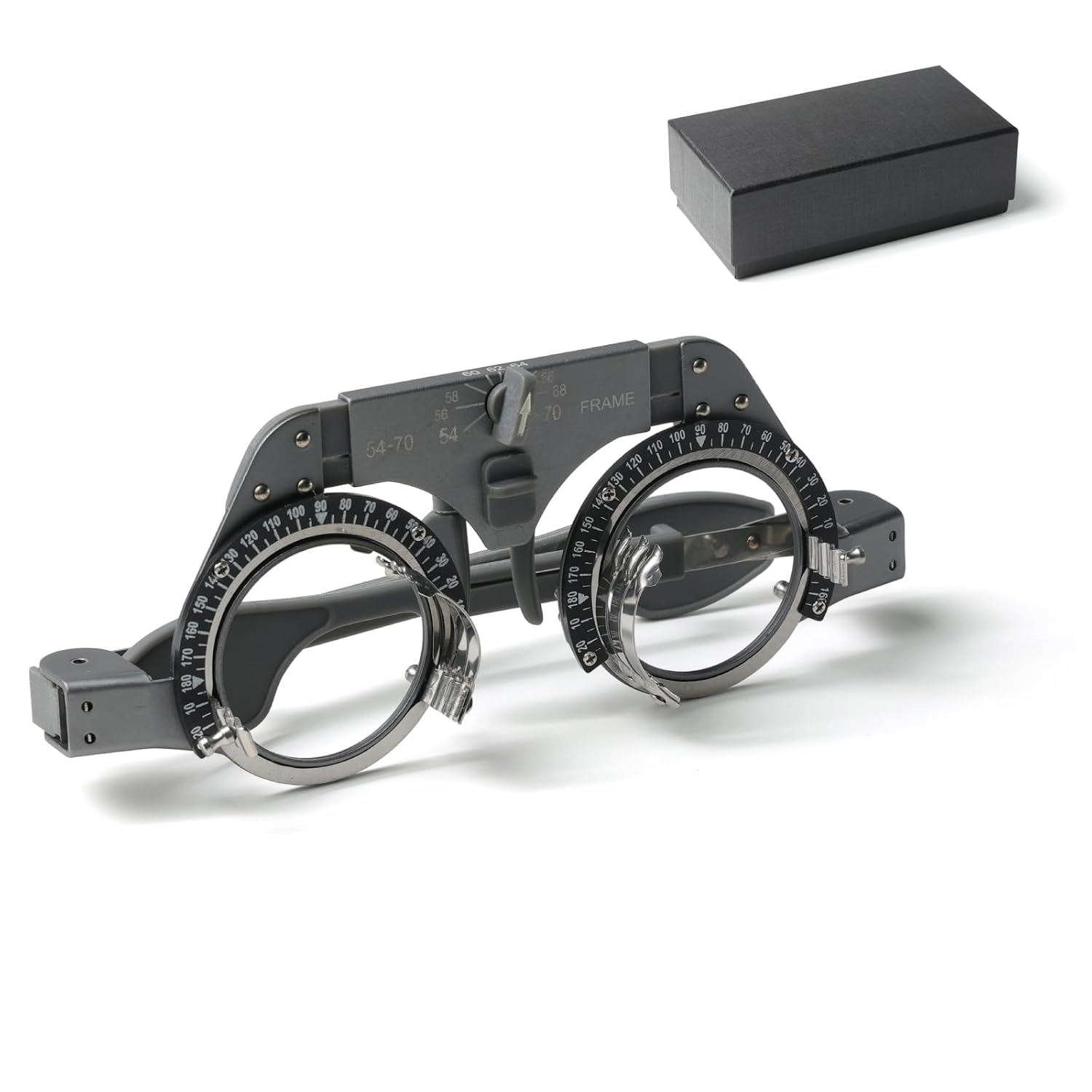 Professional Titanium Optical Trial Frame - Adjustable PD 54-70mm, Flexible Temples, 4 Insert Slots for Precise Testing