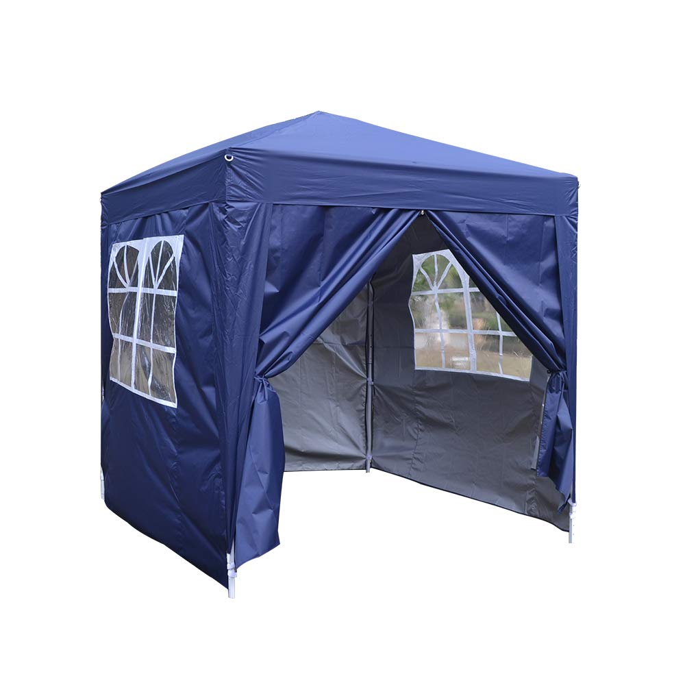 Panana 2MX2M 2.5MX2.5M 3MX3M Pop Up Gazebo Garden Party Tent With Sides Canopy Marquee (2mx2m, Blue)